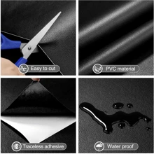 11.4*3.28ft Self Adhesive Leather Repair Patch Tape Large Leather Patches For Furniture, Couch, Car Seats, Office Chair, Bags, Vinyl And Boat Seat Repair