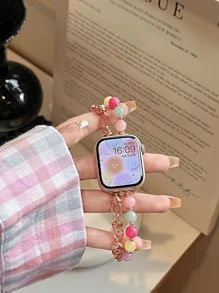 1 New Dopamine Natural Stone Bracelet Strap Compatible With 38/40/41/42/44/45/46/49 Millimeters Strap Ultra/Se10/9/8/7/6/5/4/3/2/1