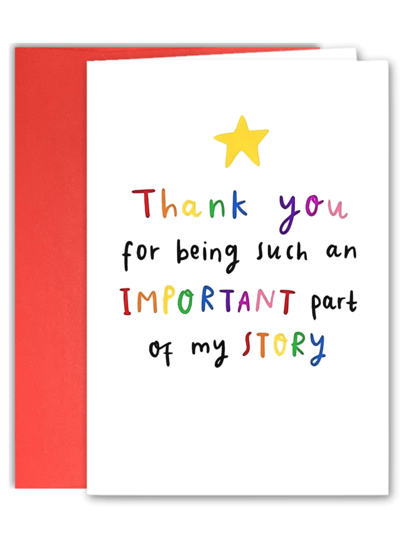 1pc "Thank You For Being A Part Of My Story" Greeting Card - Ideal For Teachers, Best Friends, Mentors, Etc. | Heartwarming Friendship And Occasion Card | Perfect Teacher Appreciation Gift, Includes Envelope - Multicolor - View 1