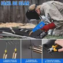 Soldadora Para Reparación De Plásticos Con 200 Grapas Azul - Tipo de Enchufe A USA (110-127V) - Ver 6