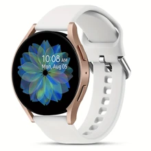 12 Color Sport Soft Floral Engraved Silicone Band 20mm Compatible With Samsung Galaxy Watch 4 Band 40mm 44mm/Watch 3 41mm/Active 2 Watch Bands 40mm 44mm/Watch 4 Classic 42mm 46mm Smartwatch Strap For Women