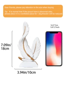 Ornamenti artistici a forma di piume, mobiletto per vino di alta gamma per il desktop, per soggiorno, ingresso, libreria d'ufficio, decorazioni morbide di lusso moderne, eccellenti decorazioni per la casa per la festa della mamma, compleanni, inizio scuola, lauree e matrimoni