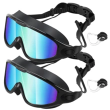Unisex Adult Swim Goggles 2 Pack  Wide View Anti Fog&UV Swimming Goggles For Swim Mask Fitness Swimming Goggles No Leaking Swim Glasses For Men Women Kids - Multicolor - View 5
