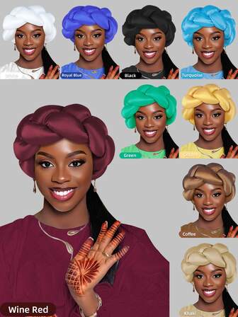 1 st enfärgat tjockt piskhuvudband för kvinnor, enkel huvudduk för dagligt bruk, sommarstrandsemester, abayahuvudduk