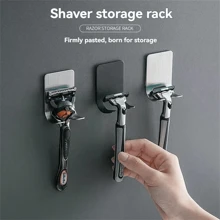 2pcs/4pcs,Manual Razor Rack Bathroom Wall Hanging Old-Fashioned Razor Holder Hook Storage Bracket Free Of Holes