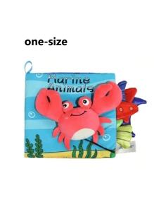 Soft Baby Books High Contrast Baby Toy, Touch And Feel Crinkle Cloth Book Infant Toy With Fabrics, Christmas Stocking Stuffers Gift For Newborn Boys And Girls 0-6-12 Months