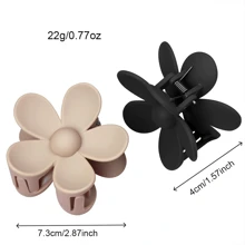 6 Stück Blumen Haarclips, große Klammern für Frauen und Mädchen mit dickem und dünnem Haar, starker Halt rutschfeste große Gänseblümchen-Klemmen matte Haaraccessoires 6 Farben Sommer