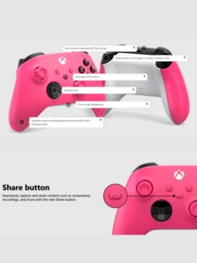 Microsoft Core Wireless Gaming Controller – Electric Volt Series X|S, One, Windows PC, Android, And IOS-Pink - Pink - View 7