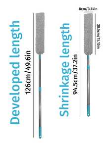 1 Set Super Soft Fiber Duster With Extension Pole, Washable & Retractable Dust Cleaner, Dry & Wet Cleaning Brush, Multi-Purpose Duster For Sofa, Bed, Furniture, Kitchen, Cleaning Supplies - Multicolor - View 9