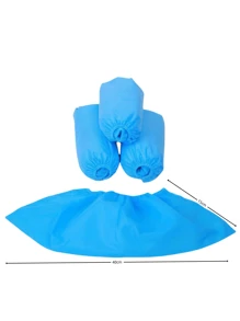 100 pièces Couvre-chaussures jetables en non-tissé rembourrés, antidérapants, résistants à l'usure et imperméables pour salles informatiques, laboratoires, ateliers sans poussière, pour étudiants, adultes et enfants