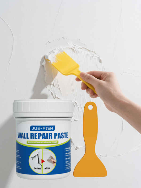 Pâte de réparation murale - Couvre les taches, répare la peinture écaillée, prévient l'humidité, comble les fissures. Enduit de rebouchage blanc pour usage domestique. Il suffit de l'ouvrir et de l'utiliser, blanc éclatant sans poudre. Couverture forte, application facile, murs propres. Les lots peuvent différer, les anciennes et nouvelles versions sont expédiées de manière aléatoire