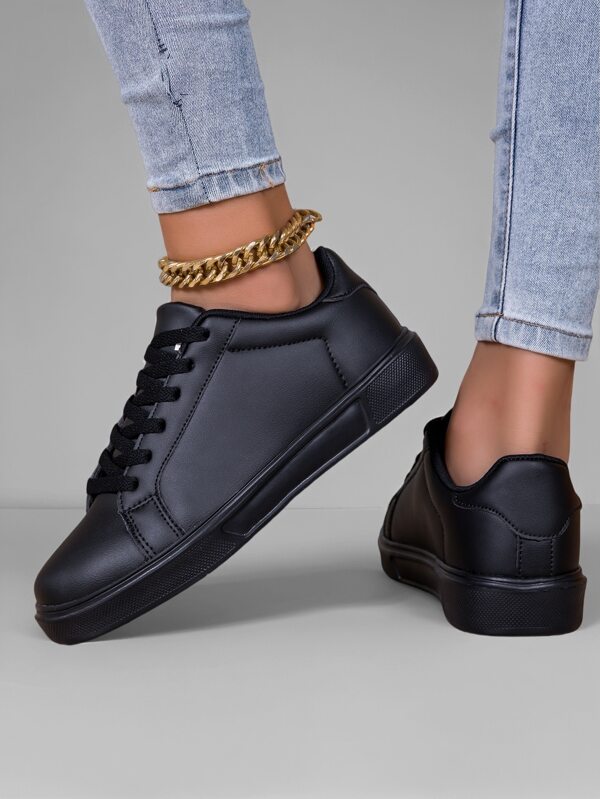 Chaussures pour couple de la taille 36 à 45, chaussures casual pour femmes et chaussures de sport pour hommes, chaussures plates confortables à lacets avec semelle souple pour hommes, chaussures légères et respirantes pour un port quotidien