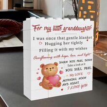 1pc Adult Puzzle Decor Gift, 5.6in X 4.7in - ABS Material With Cute Bear Hug Design, Suitable For All Seasons - Ideal Gift For Granddaughter, Family & Friends