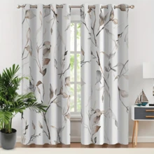 2 mẫu thiết kế hoa và lá thể hiện thiên nhiên và sự tươi mát. Nhấn mạnh sự đơn giản với cành cây. Đây là loại vải rèm trong mờ được làm bằng công nghệ in kỹ thuật số 3D, thích hợp để trang trí phòng khách, phòng ngủ và ban công. - Nhiều màu - Xem 1