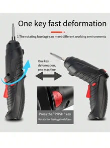 1pc 47-Piece Electric Screwdriver, Multifunctional Household Folding Lithium-Ion Screwdriver, Rechargeable Mini Screwdriver Set