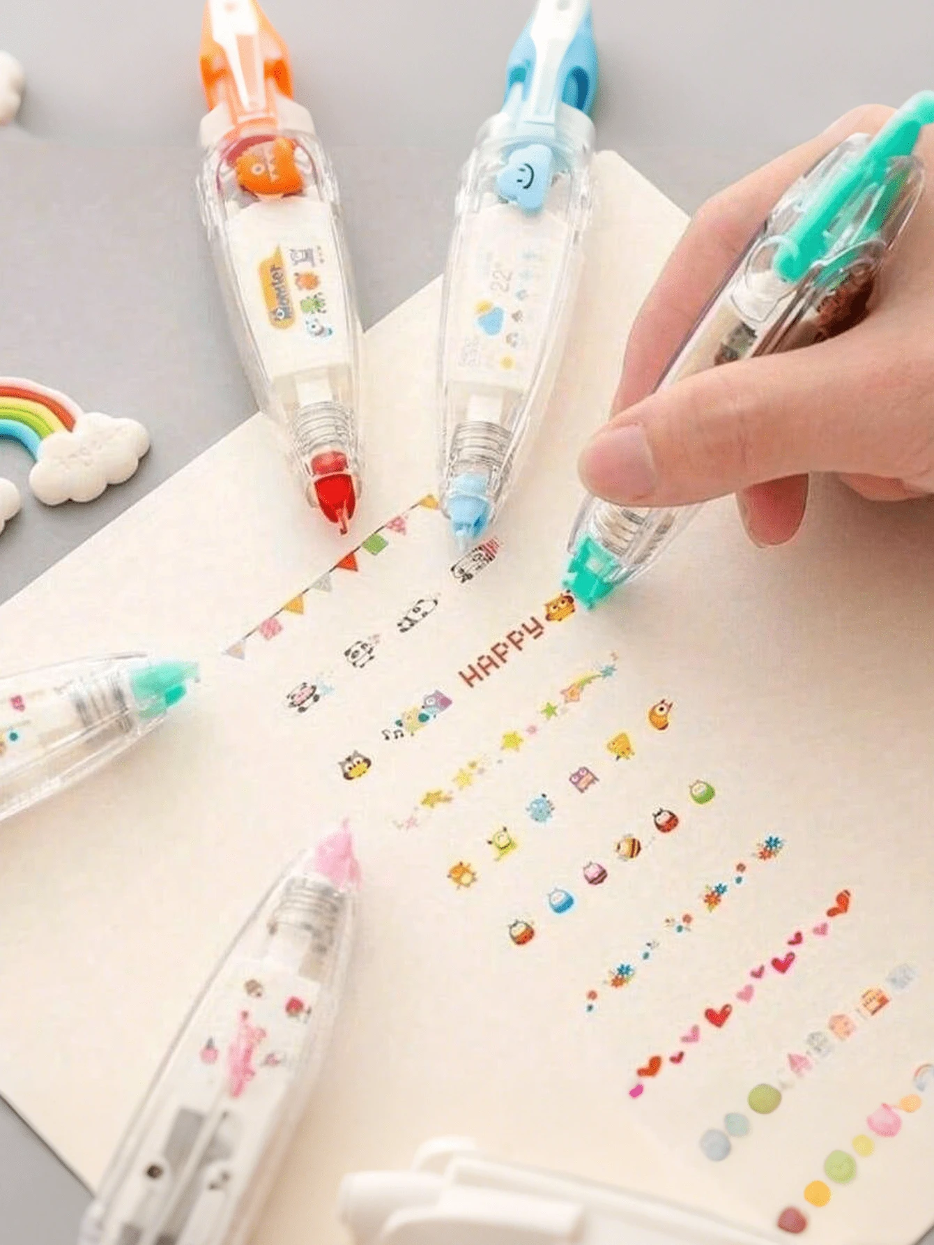 1 件装趣味卡通浮雕印章 - 色彩鲜艳，趣味易用 - 非常适合 DIY 手工艺品、剪贴簿和派对用品（随机款式）