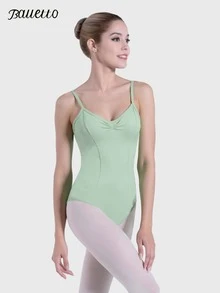balletto Adult Ballet/Dance Leotard With Adjustable High-Waist Straps, V-Neck Design, Slimming Silhouette
