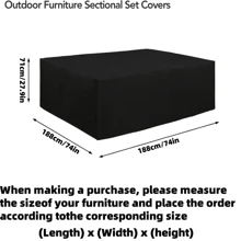1pc 210D Oxford Cloth Dust Cover,Waterproof Cover,A Cover Suitable For Waterproofing And Preventing Leaf Drop On Household Outdoor Furniture