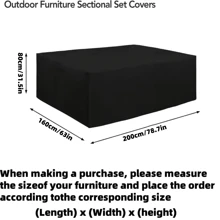 1pc 210D Oxford Cloth Dust Cover,Waterproof Cover,A Cover Suitable For Waterproofing And Preventing Leaf Drop On Household Outdoor Furniture