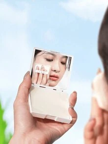 100片/盒 男女通用吸油纸，控油收缩毛孔，清爽面部吸油纸，便携式化妆工具，带镜子和粉扑，适合油性肌肤，亚麻吸油湿巾，居家、办公室、学校、旅行皆宜 - 彩色 - 查看 5