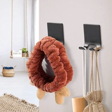 2pcs/4pcs,Manual Razor Rack Bathroom Wall Hanging Old-Fashioned Razor Holder Hook Storage Bracket Free Of Holes