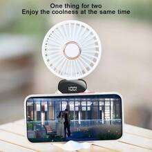 NetHong Mini Hand-Held Fan Portable Folding Desk Fan Cooler Cooling USB Rechargeable Fan - Snow Peak White - View 6