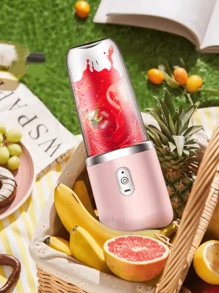 1pc USB Rechargeable Portable Juicer Blender, 400ml Wireless Mini Fruit Juicer Cup, Fast Juice Extraction & Direct Drinking, , Lightweight & Compact, 6 Blade Cutter Head, Strong Battery Life & High-Speed Blade, Multi-Function Juicer For Smoothies & Milkshakes, Ideal For Home, Travel, Sports, Outdoor Activities, Home Kitchen Appliances