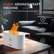 Kreativ realistischer Flammen-Aroma-Diffuser, Mehrfarbig-Flammen-Luftbefeuchter für Zuhause und Bürotisch, perfektes Geburtstagsgeschenk
