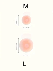 2pcs Silicone Invisible Round Nipple Covers, Anti-Sagging Push Up Breast Lift Tape For Camisoles