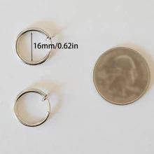 Stainless Steel Ear Cuff Non-Piercing Soft Cartilage Clip, Clip-On Earrings, Spring Ear Clips, Unisex Fake Hoop Earrings
