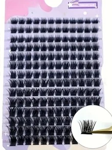 168 pestañas agrupadas con rizo tipo D de 0,07 mm y entre 9-16 mm de longitud, pestañas rusas 3D que imitan el pelo de visón, naturales y cómodas, esponjosas y encantadoras para maquillaje de ojos en casa