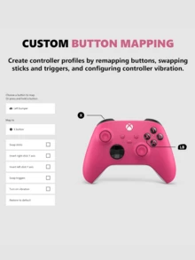 Microsoft Core Wireless Gaming Controller – Electric Volt Series X|S, One, Windows PC, Android, And IOS-Pink - Pink - View 3
