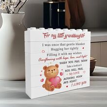 1pc Adult Puzzle Decor Gift, 5.6in X 4.7in - ABS Material With Cute Bear Hug Design, Suitable For All Seasons - Ideal Gift For Granddaughter, Family & Friends