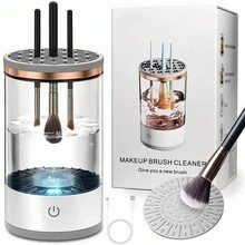 1 USB Electric Cosmetic Brush Cleaner, Automatic Cosmetic Brush Cleaning Tool, Quick, Efficient And Deep Cleaning Of Various Types Of Cosmetic Brushes, Portable Design, Suitable For Cosmetic Brush Sets, Eye Shadow Brushes, Powder Blusher Brushes, Etc - Multicolor - View 14