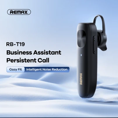  【2026升级版】Remax 超轻无线耳机；智能降噪 & 清晰通话；双耳兼容；蓝牙5.0无线稳定连接，兼容iOS/安卓系统；20小时超长续航；全天稳固佩戴；免提耳机；无线耳塞