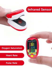 Oxímetro infantil/Oxímetro de dedo/Instrumento de medición de saturación de oxígeno, frecuencia cardíaca y pulso/Recargable