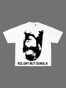 Kuku Boy Portrait Printed Cotton T-Shirt - Soft, Breathable, Comfortable And Vibrant Summer Street Style Short Sleeve, Cool Design Retro Men's Top - White - View 1