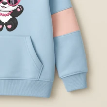 Children's Unicorn Flannel Hooded Sweatshirt Jacket With Warm Pocket