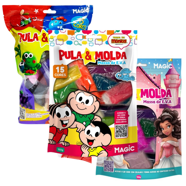 Massinha de EVA Magic Pula e Molda 15 Cores | 150 gramas