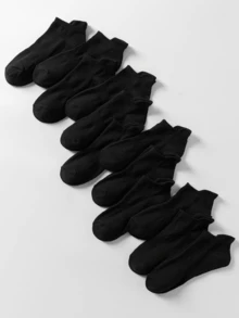 12双黑色高跟简约百搭透气防滑时尚女士袜子 - 黑色 - 查看 2