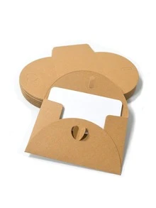 100/40/20 张复古牛皮纸信封贺卡，可用作婚礼、生日、派对活动和聚会的圣诞邀请函，带有创意包装 - 彩色 - 查看 7