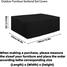 1pc 210D Oxford Cloth Dust Cover,Waterproof Cover,A Cover Suitable For Waterproofing And Preventing Leaf Drop On Household Outdoor Furniture