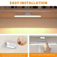 Wireless Rechargeable LED Surface Mounted Lamp With Magnetic And Touch Support - 白色 - 查看 5