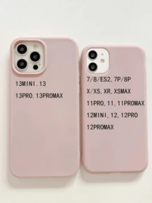 純色矽膠 TPU 可愛粉色霧面防震大孔全包手機殼 1件，適用於 Apple 17/16/15/14/13/12/11/XSMAX/X/XS/XR/7PLUS/8PLUS/7/8，復活節春季媽媽生日週年禮物，女性適用 - 深粉 - 查看 6