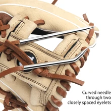 1 pieza Set de reparación de correa de guante de béisbol/sóftbol, kit de reparación rápida de correa de guante, que incluye agujas de correa para guantes de receptor, fácil de usar, de alta calidad sintético, múltiples colores