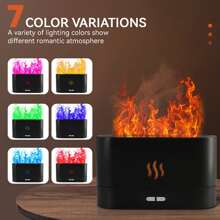 Kreativ realistischer Flammen-Aroma-Diffuser, Mehrfarbig-Flammen-Luftbefeuchter für Zuhause und Bürotisch, perfektes Geburtstagsgeschenk
