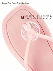 QKC 1 Pair Soft Gel Cushion For Flip Flops, Lining Insoles For Sandals Protection, Anti-Slip - Clear - View 3
