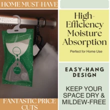 10 PCS Large-Capacity Hanging Dehumidifier Bags - Fragrance-Free, Mold-Preventing Moisture Absorber With Calcium Chloride - Ideal For Closet, Bathroom, Kitchen, RVs, Boats & Storage Spaces - Enjoy Dry Comfort - Green - View 4