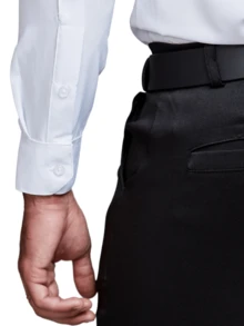 Men's Long Sleeve Spandex Dress Shirt - trắng - Xem 5