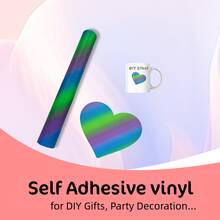Self Adhesive Vinyl-Vinyl Adhesive For DIY Gifts, Mug - Multicolor - View 9